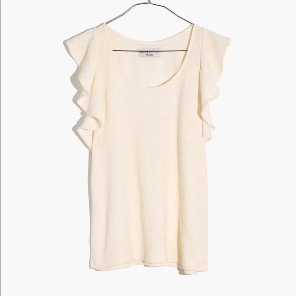 Madewell Texture & Thread Ruffle-Sleeve Tank Top